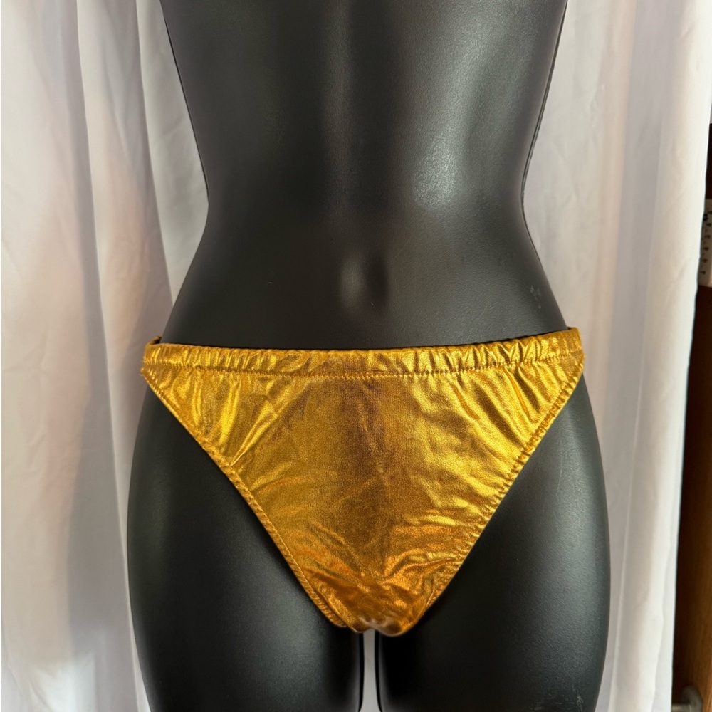 Metallic Gold Brief- Samba, Gogo, Showgirl